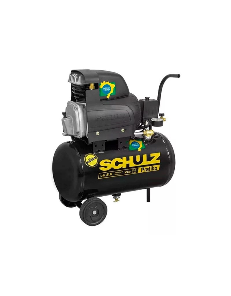 Compressor de Ar Pratiko Csi 8,6/ 25 Litros 2hp - Schulz